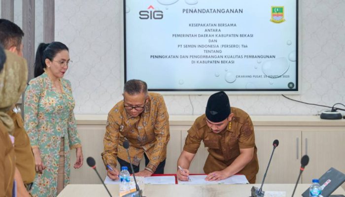 Pemkab Bekasi Gandeng SIG Tingkatkan Kualitas Pembangunan dan Infrastruktur Daerah.