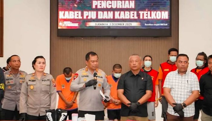 Delapan Pencuri Kabel Telkom dan PJU Berhasil Diringkus Polisi