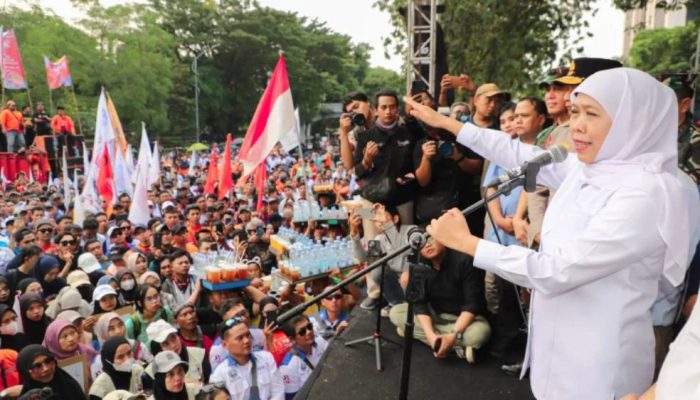 Industri Maju dan Buruh Sejahtera Jadi Sorotan Khofifah di May Day 2026