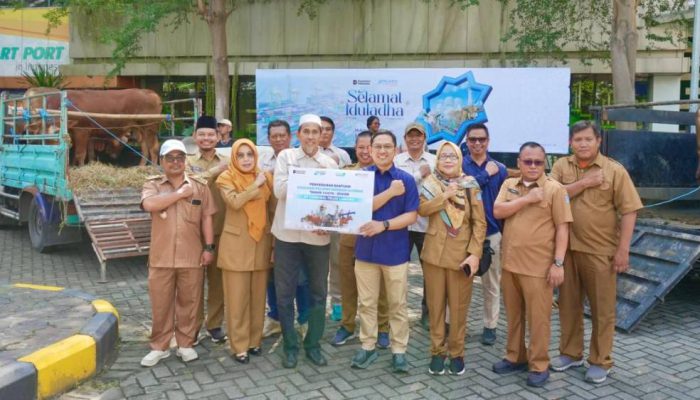 Sambut Idul Adha 1447 H, Terminal Teluk Lamong Salurkan Puluhan Hewan Kurban untuk Masyarakat Ring 1