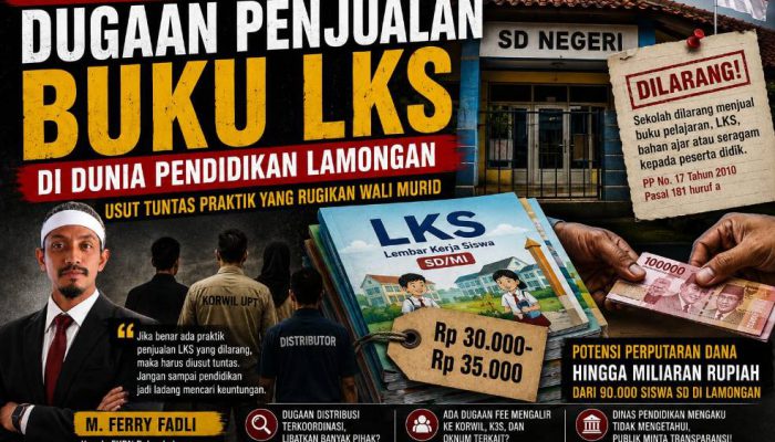 Penjualan LKS di Sekolah Dasar Lamongan Kembali Disorot, FKBN Minta Evaluasi Total